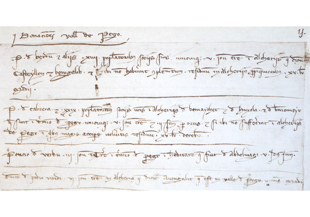 Repartiment Regne de València-Jaime I Aragón-Manuscript-codex-facsimile book-Vicent García Editores-6 Pego